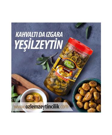 Ozlem Olive Industry Ozlem Grilled Large Size 1 Kg Pet Green Olives