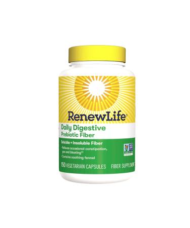 Renew Life Daily Digestive Prebiotic Fiber 150 Veg. Capsules usa vers834