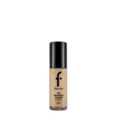 Flormar Invisible Cover HD Light Structure & Semi-Glossy Finish Spf30 Foundation 30 g | 80 Sft Beige