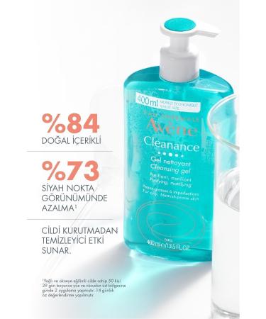 Avene Cleanance Cleansing Gel Mattifying Cleansing Gel for Oily and Acne Prone Skin 400 ml X 2 - Buy Online on GoSupps.com