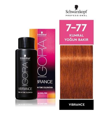 Igora Vibrance 7-77 Blonde Intense Copper Hair Dye 60ml