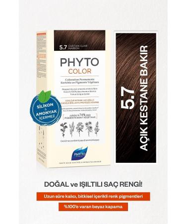 Phyto Color 5.7 - Light Chestnut Copper Herbal Hair Dye New Series
