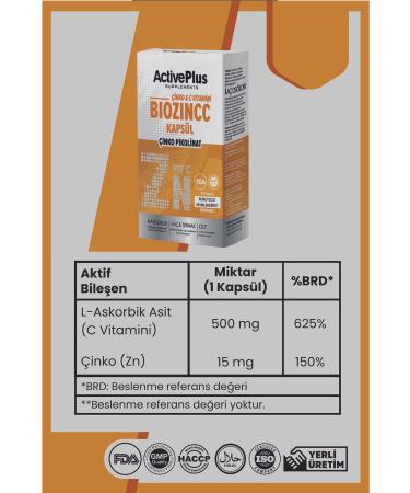 ActiveBee Supplements ACTIVE PLUS BIOZINCC 30 CAPSULES - Buy Online on GoSupps.com