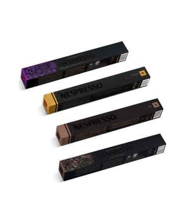 Nespresso Cosi Roma Firenze Arpggio Decaf and Volluto Decaf Coffee Capsules 10 Pieces (Set of 4)