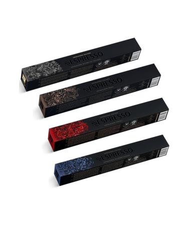 Nespresso Roma Napoli Palermo Kazaar and Ristretto Italiano Capsule Coffee 10 Piece - Set of 4