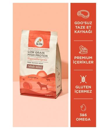 Kito Natural Fattening Lamb Adult Mini Breed Dog Food 2.5 Kg