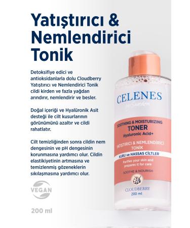Celenes by Sweden Cloudberry Moisturizing & Soothing Toner 200 ml - Buy Online on GoSupps.com