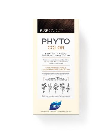Phyto Phytocolor 5.35 Light Chestnut Dore Akaju Ammonia-Free Permanent Herbal Hair Dye - Buy Online on GoSupps.com