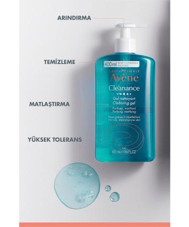 Avene Cleanance Cleansing Gel Mattifying Cleansing Gel for Oily and Acne Prone Skin 400 ml X 2 - Buy Online on GoSupps.com