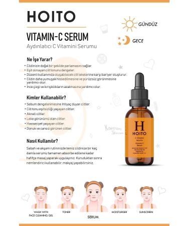Hoito Vitamin C Serum 30ml - Tone Equalizer and Brightener - Liposomal Vitamin C 10% - Buy Online on GoSupps.com