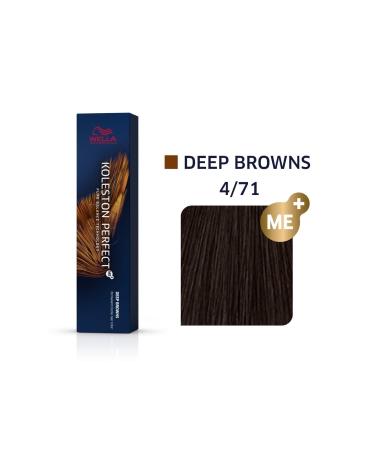 wella Professionals Koleston Perfect Me+ 4/71 Deep Browns Permanent Hair Dye 60ml