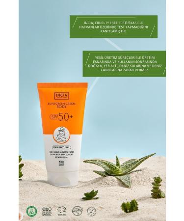 INCIA 0 Natural Body Sun Cream Anti-Spot Mineral Filter High Protection SPF50 UVA UVB 150 ml - Buy Online on GoSupps.com