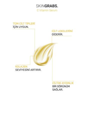 SkinGrabs.Skincare Collagen Boosting Organic Vitamin C Intense Serum (Collagen Boosting - Vitamin C Intense Serum) - Buy Online on GoSupps.com