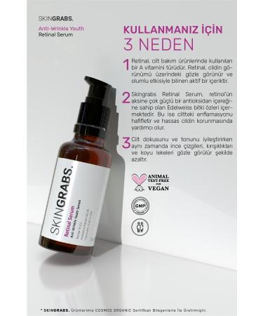 SkinGrabs.Skincare Organic Anti-Wrinkle Retinal Youth Serum (ANTI - WRINKLE RETINAL YOUTH SERUM) - Buy Online on GoSupps.com