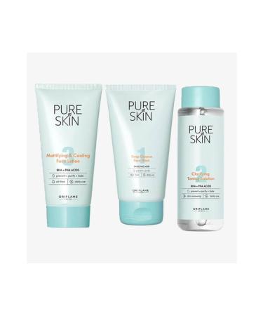 Oriflame Mattifying & Refreshing Face Lotion + Cleansing Tonic + Face Wash Gel