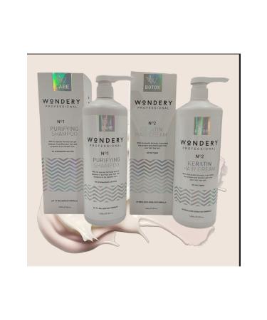 WONDERY Professional Care Shampoo 1000 ml & Keratin Botox Hair Conditioner 1000 ml