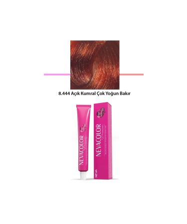 ENSAR CLOTHING Premium 8.444 Light Blonde Very Intense Copper - Permanent Cream Hair Dye 50 g Tube