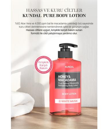 Kundal Moisturizing and Nourishing Body Lotion Kundal Honey & Macadamia Pure Body Lotion 500ml (White Musk) - Buy Online on GoSupps.com