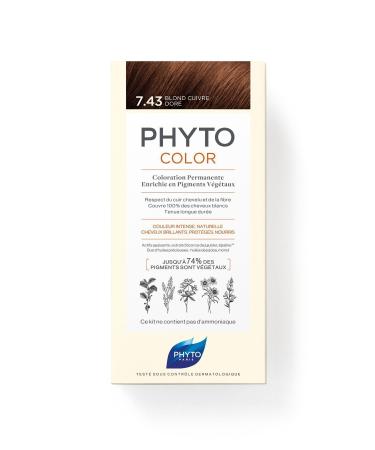 Phyto Phytocolor 7.43 Auburn Copper Dore Ammonia-Free Permanent Herbal Hair Dye - Buy Online on GoSupps.com