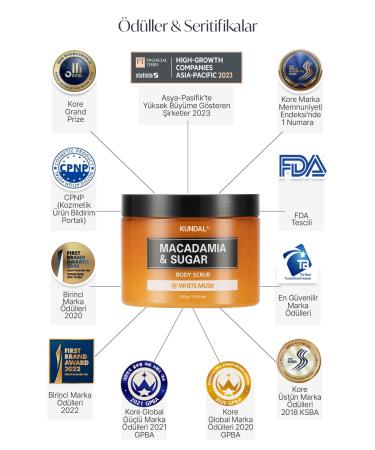 Kundal Macadamia Extract Body Scrub Kundal Macadamia & Sugar Body Scrub 550g (White Musk) - Buy Online on GoSupps.com