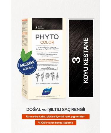 Phyto Phytocolor 3 Dark Chestnut Ammonia-Free Permanent Herbal Hair Dye - Buy Online on GoSupps.com