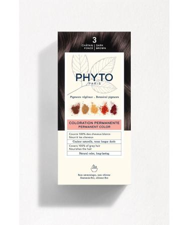 Phyto Phytocolor 3 Dark Chestnut Ammonia-Free Permanent Herbal Hair Dye