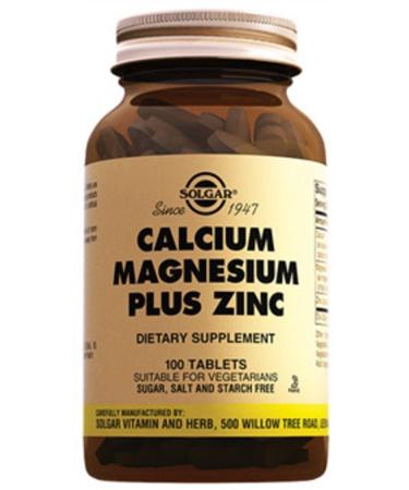 Solgar Calcium Magnesium Plus Zinc 100 Tablets