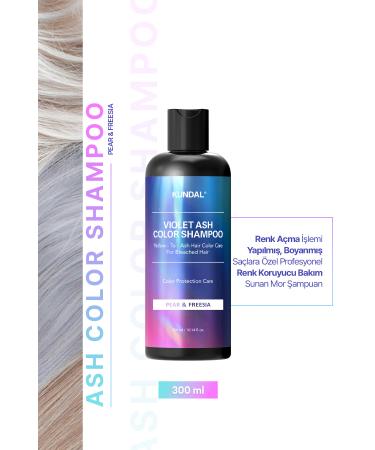 Kundal Special Color Protective Care Shampoo for Blonde-Ashy Hair KUNDAL Ash Color Shampoo 300ml (Pear & Freesia)