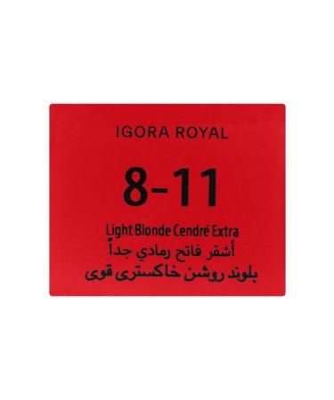 Igora Original New Product Schwarzkopf Royal Hair Dye 8.11 Light Blonde Intense Ash 60ml - Buy Online on GoSupps.com