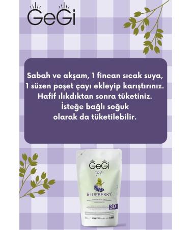 GEGI Slimming Supporting Blueberry Blueberry Tea Detox Form Tea Tea Diet 2 Pack Economical Package - Buy Online on GoSupps.com
