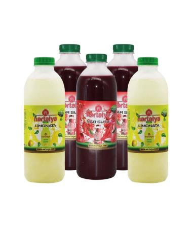 Nartalya Squeezed Pomegranate Juice 3 Pieces 950 ml And Lemonade 2 Pieces 900 ml