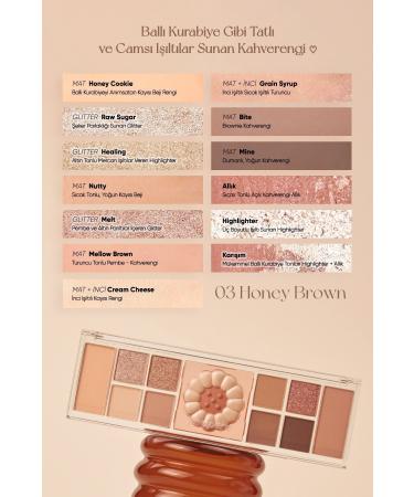 PERIPERA Multifunctional Makeup Palette Peripera All Take Mood Like Palette (03 Honey Brown) (Honey K-Oookie) - Buy Online on GoSupps.com