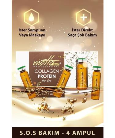 Motto Plus Professional Multivitamin Collagen - Protein Emergency Rescue Hair Care Cure 4x10ml 4 Ampoules - Buy Online on GoSupps.com