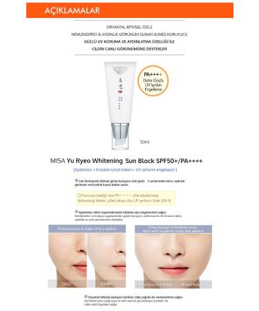 Missha Brightening Whitening Sunscreen 50ml Misa Yu Ryeo Whitening Sun Block SPF50+/PA++++ - Buy Online on GoSupps.com