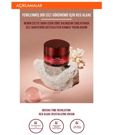 Missha Anti-Aging Antioxidant Cream 50ml Time Revolution Red Algae Revitalizing Cream - Buy Online on GoSupps.com