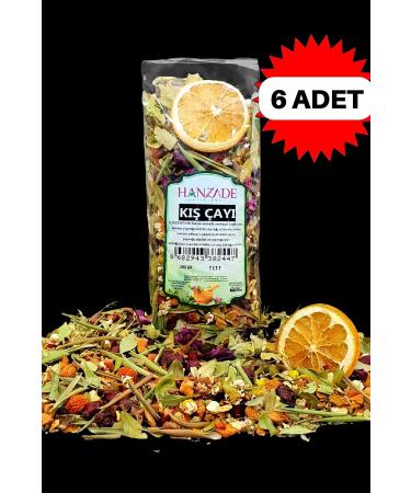 Hanzade Herbal Winter Tea 200 Gr X 6 Pieces Rich Content