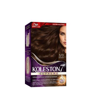 Wella Koleston Supreme Hair Dye 3/0 Dark Brown X3' Set - Buy Online on GoSupps.com