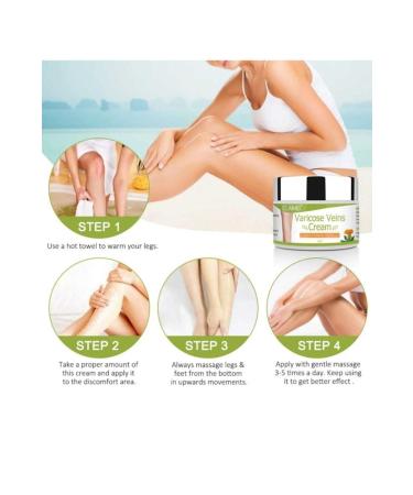 ELAIMEI Spider Varicose Veins Cream Varicose cellulite knee leg care cream 3 pieces - 100 ml - Buy Online on GoSupps.com