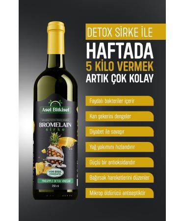 ASEL HERBAL Detox Form Vinegar Containing Bromelain Pineapple Slimming. Helps Lose Weight