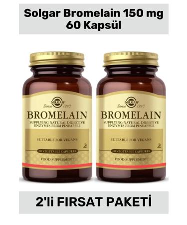 Solgar Bromelain 150 Mg 60 Capsules - 2 Pieces