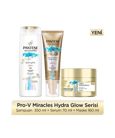 Pantene Hydra Glow Moisturizing Shampoo 350 ML + Moisturizing Mask 160 ML + Hair Serum 70 ML