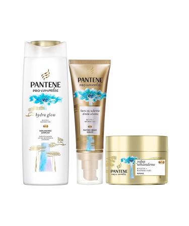 Pantene Hydra Glow Moisturizing Shampoo 350 ML + Moisturizing Mask 160 ML + Hair Serum 70 ML - Buy Online on GoSupps.com