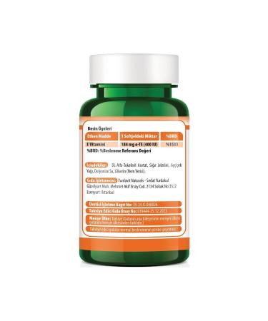 Yurdavit Vitamin E 400 Iu 100 Capsules Softgel - Buy Online on GoSupps.com