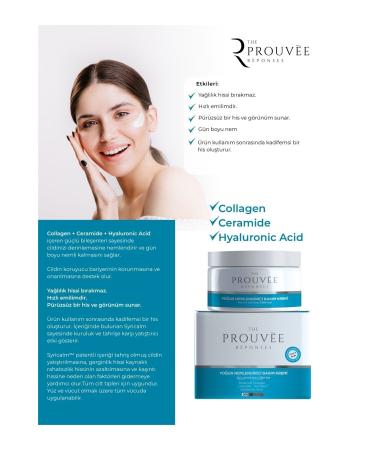 The Prouvee Reponses Collagen Ceramide Hyaluronic Acid Intensive Moisturizing Face and Body Skin Care Cream 200ml - Buy Online on GoSupps.com