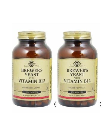 Solgar Brewer's Yeast With Vitamin B12 250 Tablets 2 Pieces
