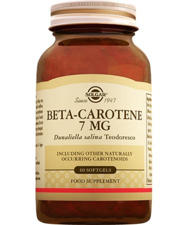 Solgar Beta Carotene 7 Mg 60 Capsules (CAROTENE) Skt:09-24