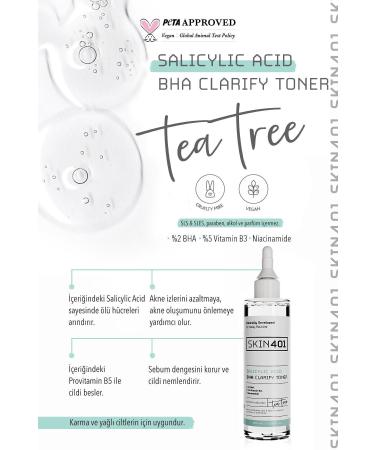 Skin401 2% Salicylic Acid Bha Purifying Anti-Blackhead Toner 200ml - Buy Online on GoSupps.com