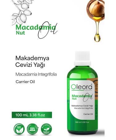 Oleora Macadamia Nut Oil Pure Fixed Oil (MACADAM A NUT O L) carrier Oil Pure 100 ml