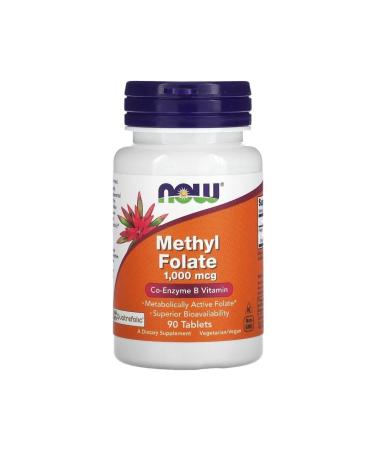 Now Foods Methyl Folate 1 000 Mcg 90 Tablets