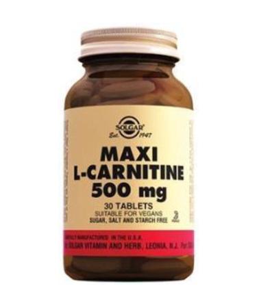 Solgar Maxi L-carnitine 500 Mg 30 Tablets - Buy Online on GoSupps.com